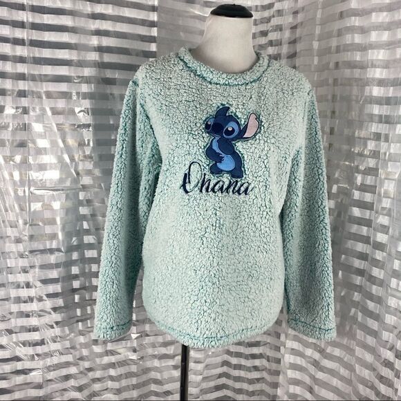 Disney Leo & Stitch Faux Fur Sleepwear Sweater - Picture 1 of 5